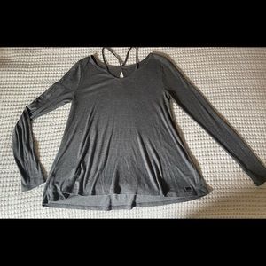 Hollister Grey Long Sleeve Shirt - small